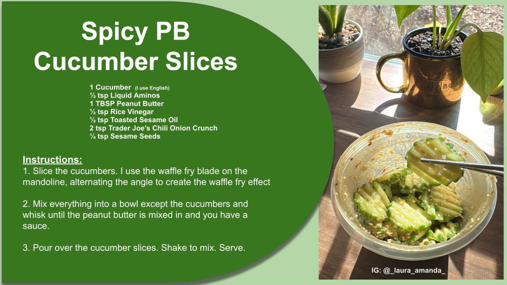 Spicy PB Cucumber&nbsp;Snack